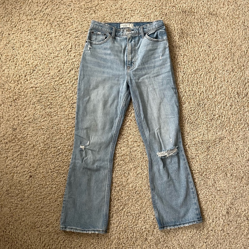 Abercrombie kick flare ultra high rise jean
